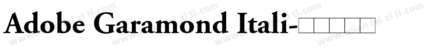 Adobe Garamond Itali字体转换